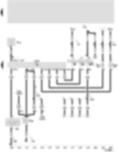 Wiring Diagram  SEAT LEON 2002 - Comfort system central control unit - bonnet contact switch - anti-theft system horn