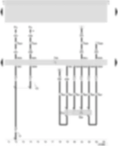 Wiring Diagram  SEAT LEON 2001 - Motronic control unit - Lambda probe - Lambda probe heating