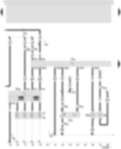Wiring Diagram  SEAT LEON 2001 - Simos control unit - coolant temperature sender - hall sender - ignition transformer - spark plug connector - spark plugs