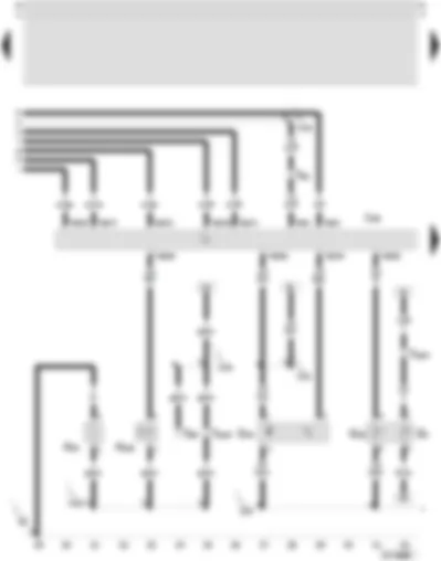 Wiring Diagram  SEAT LEON 2001 - Motronic control unit - coolant temperature sender - hall sender - heater element (crankcase breather)