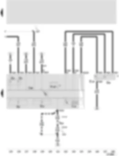 Wiring Diagram  SEAT LEON 2002 - Control unit with display in dash panel insert - multi-function display - Multi-function display call-up button - multi-function display - memory switch