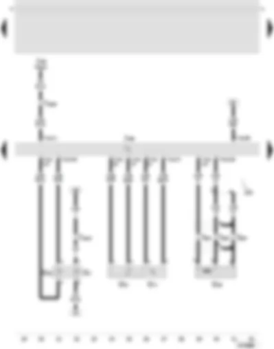 Wiring Diagram  SEAT LEON 2001 - Diesel direct injection system control unit - coolant temperature display sender - engine speed sender - intake manifold pressure sender