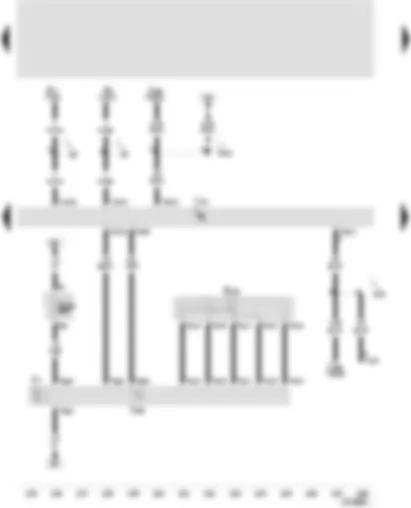 Wiring Diagram  SEAT LEON 2002 - Convenience system central control unit - sliding sunroof adjustment control unit - sliding sunroof adjustment regulator - sliding sunroof motor