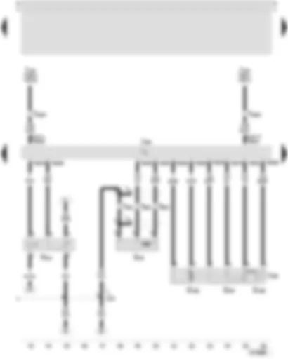 Wiring Diagram  SEAT LEON 2005 - Motronic control unit - throttle valve control unit - throttle valve drive (electric throttle operation) - engine speed sender