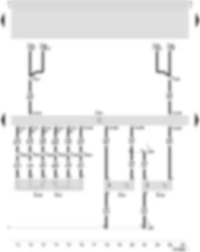 Wiring Diagram  SEAT LEON 2005 - Motronic control unit - Hall sender - accelerator position sender - Hall sender 2 - accelerator position sender 2