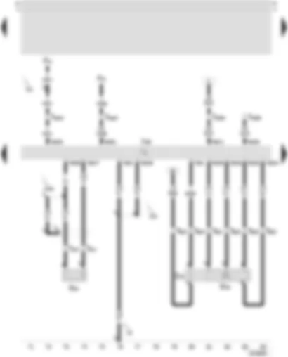 Wiring Diagram  SEAT LEON 2002 - Motronic control unit - lambda probe - lambda probe heater - knock sensor I