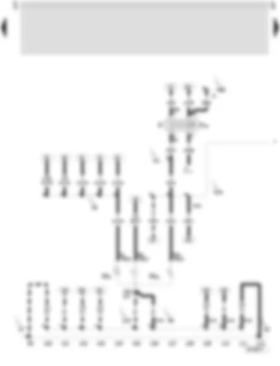 Wiring Diagram  SEAT LEON 2002 - Brake light switch - cruise control system brake pedal switch (diesel direct injection system) - turn signal bulb - rear left - brake and tail light bulb - left