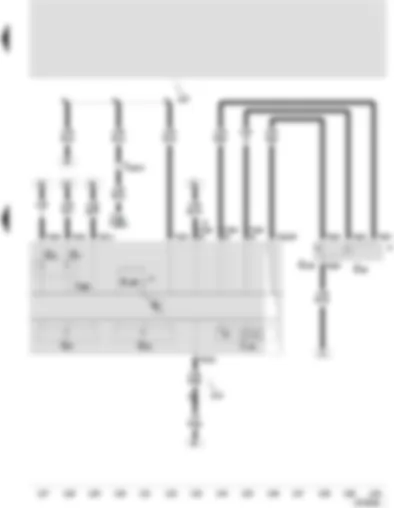 Wiring Diagram  SEAT LEON 2005 - Control unit with display in dash panel insert - multi-function display - multi-function display call-up button - multi-function display - memory switch