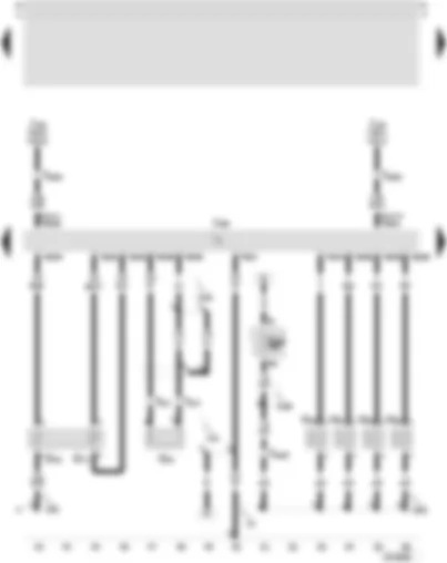Wiring Diagram  SEAT LEON 2003 - 4CV control unit (injection system) - intake air temperature sender - knock sensor 1 - intake manifold pressure sender - injectors cylinder 1 - 2 - 3 and 4