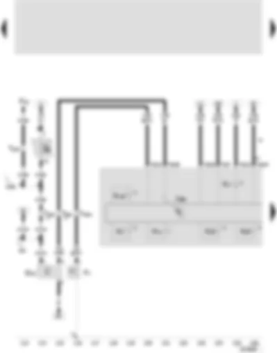 Wiring Diagram  SEAT LEON 2005 - Control unit with display in dash panel insert - oil pressure switch - speedometer sender - oil pressure warning buzzer - alternator warning lamp