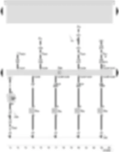 Wiring Diagram  SEAT LEON 2003 - Motronic control unit - injector cylinder 1 - injector cylinder 2 - injector cylinder 3 - injector cylinder 4