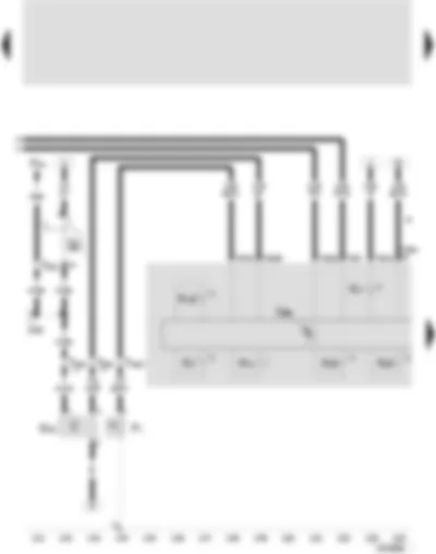 Wiring Diagram  SEAT LEON 2004 - Control unit with display in dash panel insert - oil pressure switch - speedometer sender - oil pressure warning buzzer - alternator warning lamp