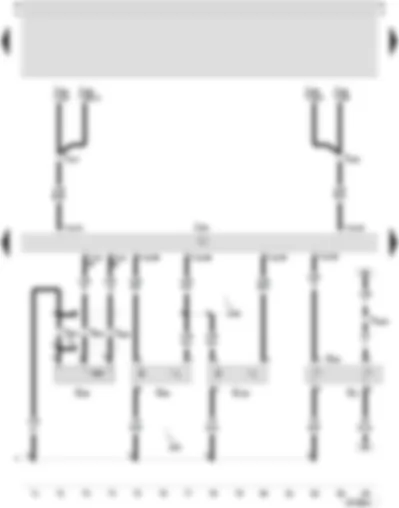 Wiring Diagram  SEAT LEON 2005 - Motronic control unit - coolant temperature sender - engine speed sender - Hall sender - Hall sender 2
