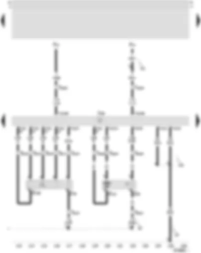 Wiring Diagram  SEAT LEON 2005 - Motronic control unit - lambda probe 2 - lambda probe 2 after catalytic converter - lambda probe 2 heater after catalytic converter