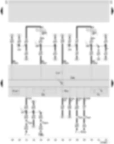 Wiring Diagram  SEAT LEON 2006 - Control unit with display in dash panel insert - rev. counter - trailer operation warning lamp - reserve fuel warning lamp - oil level/oil temperature sender