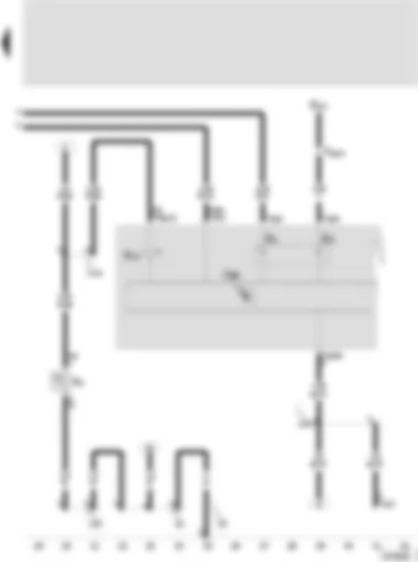 Wiring Diagram  SEAT LEON 2004 - Control unit with display in dash panel insert - handbrake warning switch - fuel gauge - coolant temperature gauge