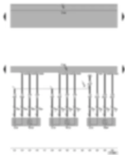 Wiring Diagram  SEAT LEON 2006 - Motronic control unit - lambda probe after catalytic converter - lambda probe 2 after catalytic converter - lambda probe 3 after catalytic converter