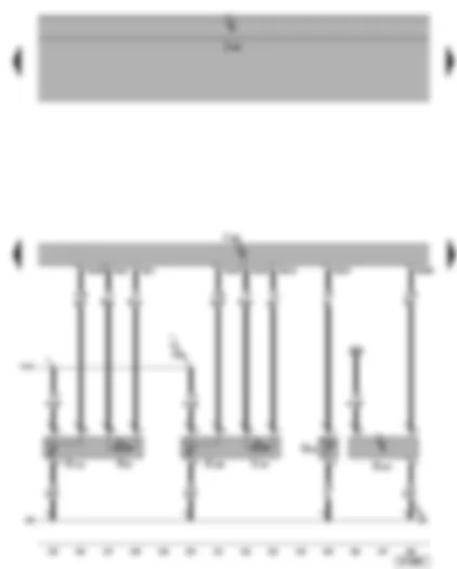 Wiring Diagram  SEAT LEON 2006 - Motronic control unit - coolant temperature sender - exhaust gas recirculation potentiometer - fuel pressure sender for low pressure - exhaust gas recirculation valve - intake manifold flap motor - intake manifold flap potentiometer