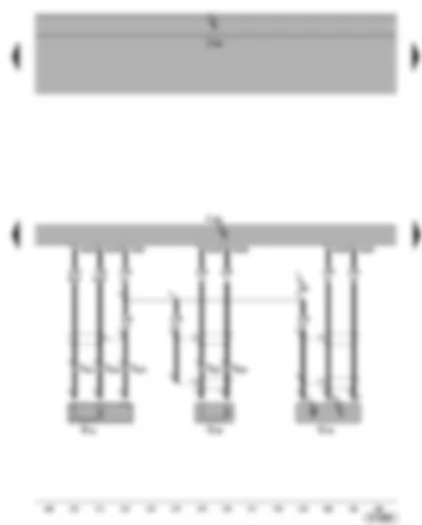 Wiring Diagram  SEAT LEON 2006 - Motronic control unit - engine speed sender - knock sensor 1 - knock sensor 2