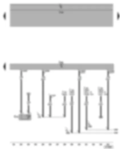 Wiring Diagram  SEAT LEON 2006 - Motronic control unit - radiator outlet coolant temperature sender - diagnosis connection