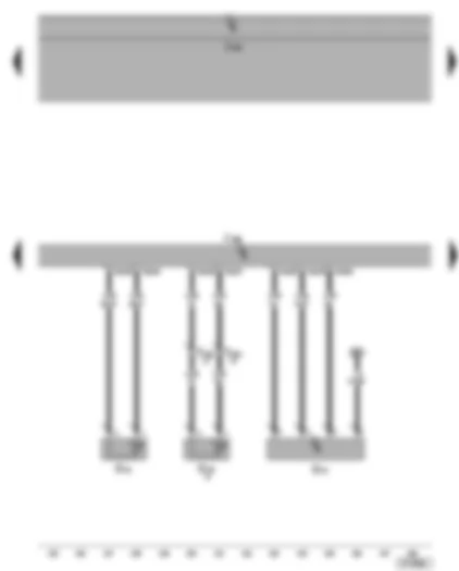 Wiring Diagram  SEAT LEON 2006 - Diesel direct injection system control unit - air mass meter - fuel temperature sender - radiator outlet coolant temperature sender