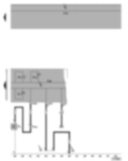 Wiring Diagram  SEAT LEON 2006 - Dash panel insert - oil pressure switch - oil pressure warning lamp - oil level warning lamp - buzzer and gong