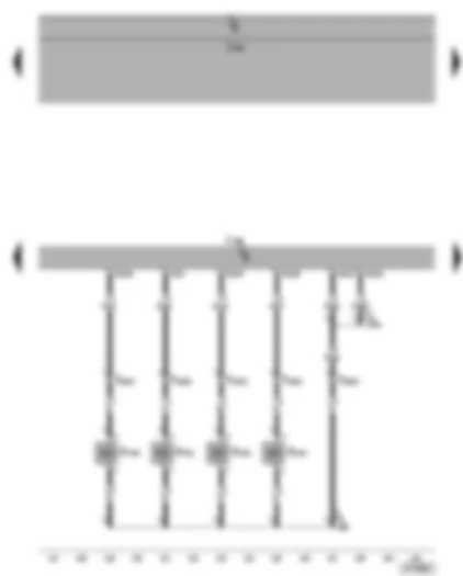 Wiring Diagram  SEAT LEON 2006 - Diesel direct injection system control unit - unit injector valves