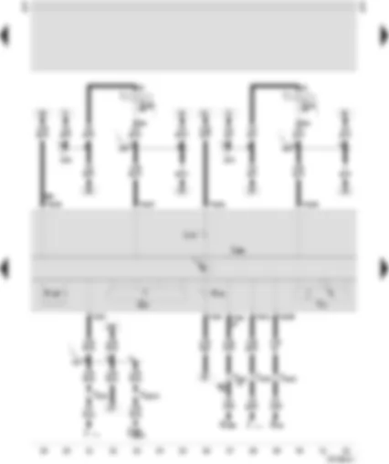 Wiring Diagram  SEAT LEON 2000 - Control unit with display in dash panel insert - rev. counter - trailer operation warning lamp - fuel level warning lamp - oil level and temperature sender