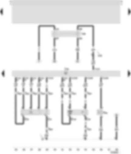 Wiring Diagram  SEAT LEON 2002 - Motronic control unit - lambda probe - lambda probe after catalyst - secondary air pump relay - activated charcoal filter solenoid valve 1