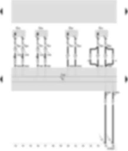 Wiring Diagram  SEAT LEON 2001 - ABS with EDL control unit - wheel speed sensor rear right - wheel speed sensor front right