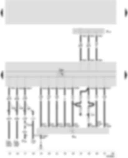 Wiring Diagram  SEAT LEON 2002 - Control unit with display for radio and navigation - headphone connection - CD changer