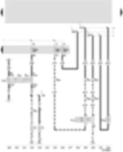 Wiring Diagram  SEAT LEON 2002 - Rear window heating switch - heated rear window warning lamp - rear window heating switch light - windscreen washer motor - windscreen and rear window washer pump - heated rear window
