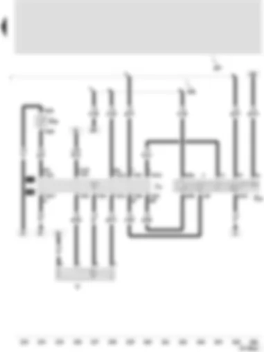 Wiring Diagram  SEAT LEON 2002 - Intermittent wiper switch - intermittent wiper control - automatic intermittent wash/wipe relay - windscreen wiper motor