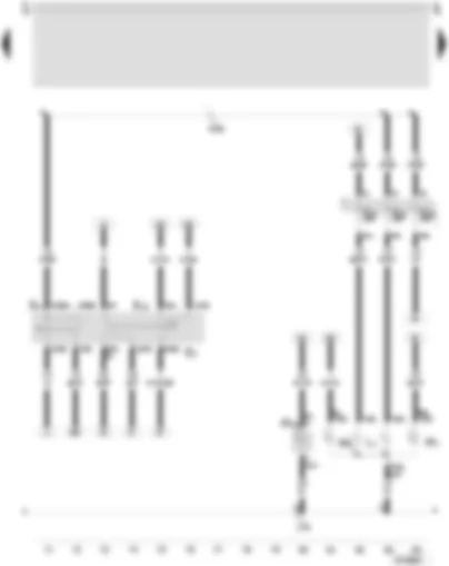 Wiring Diagram  SEAT LEON 2002 - Turn signal switch - headlight dipper/flasher switch - parking light switch - twin filament bulb/sealed beam insert - left