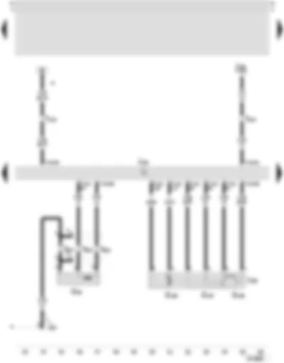 Wiring Diagram  SEAT LEON 2002 - Motronic control unit - thredtle valve control unit - engine speed sender - thredtle valve drive (electric thredtle operation)