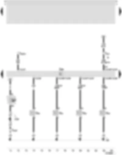 Wiring Diagram  SEAT LEON 2002 - Motronic control unit - injector cylinder 1 - injector cylinder 2 - injector cylinder 3 - injector cylinder 4