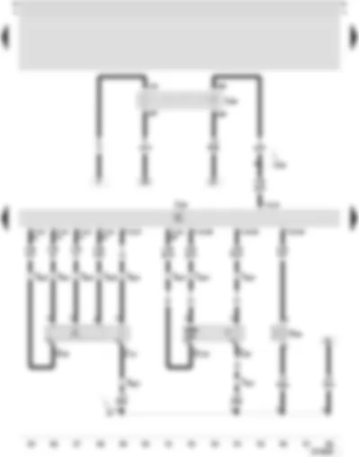 Wiring Diagram  SEAT LEON 2002 - Motronic control unit - lambda probe - lambda probe after catalyst - secondary air pump relay - activated charcoal filter system solenoid valve 1