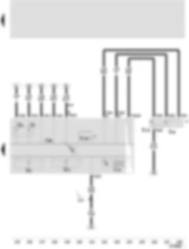 Wiring Diagram  SEAT LEON 2002 - Control unit with display in dash panel insert - multi-function display - multi-function display call-up button - multi-function display - memory switch