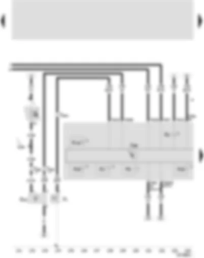 Wiring Diagram  SEAT LEON 2002 - Control unit with display in dash panel insert - oil pressure switch - speedometer sender - buzzer/gong - alternator warning lamp
