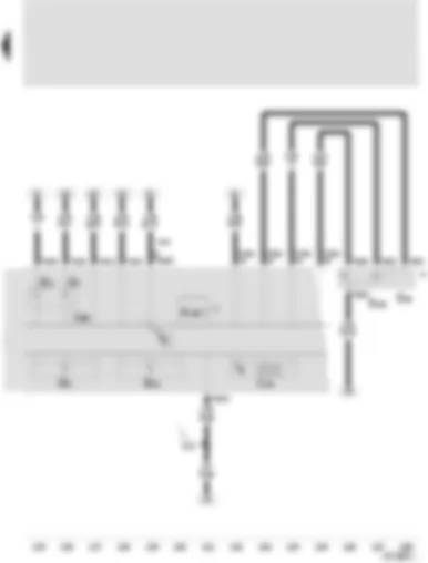 Wiring Diagram  SEAT LEON 2002 - Control unit with display in dash panel insert - multi-function display - multi-function display call-up button - multi-function display - memory switch