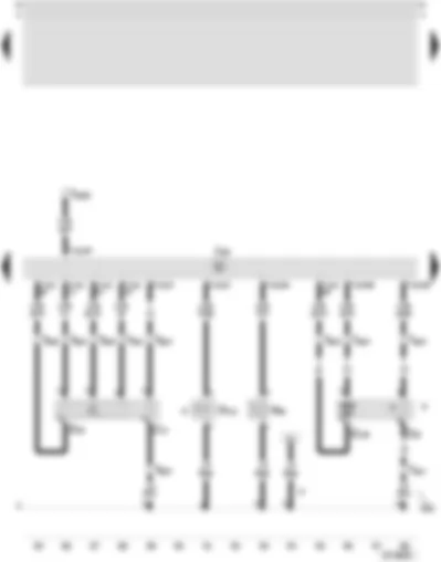 Wiring Diagram  SEAT LEON 2002 - Motronic control unit - lambda probe - lambda probe after catalyst - activated charcoal filter system solenoid valve 1 - secondary air inlet valve