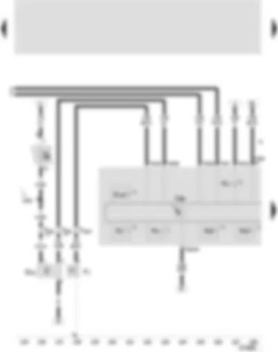 Wiring Diagram  SEAT LEON 2002 - Control unit with display in dash panel insert - oil pressure switch - speedometer sender - oil pressure warning buzzer - alternator warning lamp