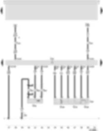 Wiring Diagram  SEAT LEON 2002 - Motronic control unit - thredtle valve control unit - engine speed sender - thredtle valve drive (electric thredtle operation)