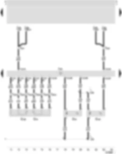 Wiring Diagram  SEAT LEON 2002 - Motronic control unit - hall sender - accelerator pedal position sender - hall sender 2 - accelerator pedal position sender -2-