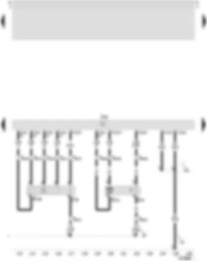 Wiring Diagram  SEAT LEON 2002 - Motronic control unit - lambda probe II - lambda probe II after catalyst - lambda probe 2 heater - lambda probe 2 heater - downstream of catalytic converter