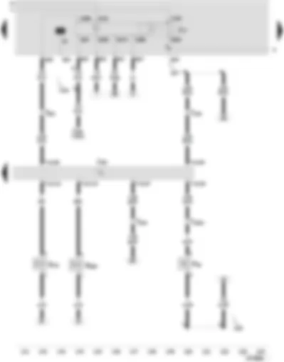 Wiring Diagram  SEAT LEON 2002 - Motronic control unit - fuel pump relay - charge pressure control solenoid valve - inlet camshaft timing adjustment valve -1-