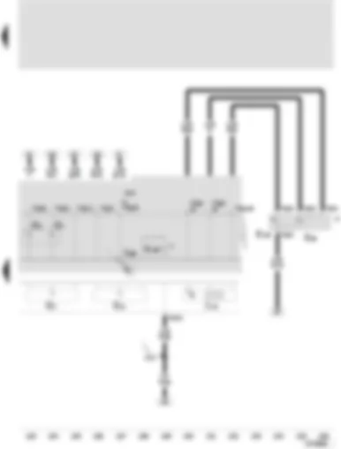 Wiring Diagram  SEAT LEON 2002 - Control unit with display in dash panel insert - multi-function display - multi-function display call-up button - multi-function display - memory switch