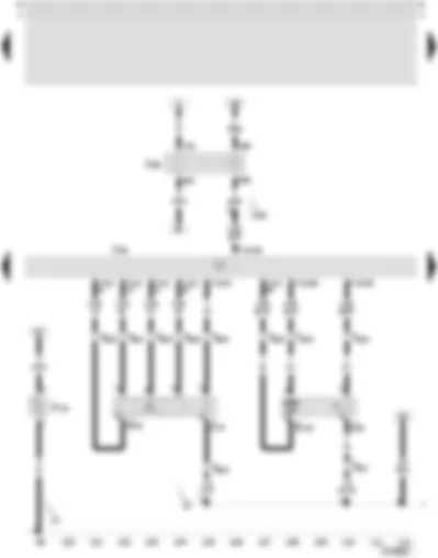 Wiring Diagram  SEAT LEON 2002 - Motronic control unit - lambda probe - lambda probe after catalyst - secondary air pump relay - secondary air pump motor