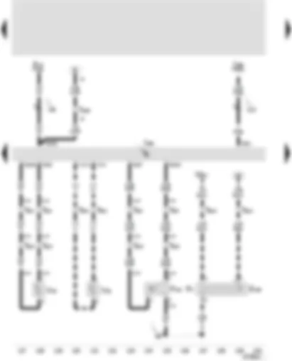 Wiring Diagram  SEAT LEON 2002 - Convenience system central control unit - contact switch in lock cylinder for tailgate/bootlid anti-theft alarm system/central locking system - central locking motor - tailgate/bootlid