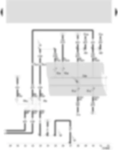 Wiring Diagram  SEAT LEON 2002 - Control unit with display in dash panel insert - rear fog light warning lamp - trailer operation warning lamp - left turn signal warning lamp